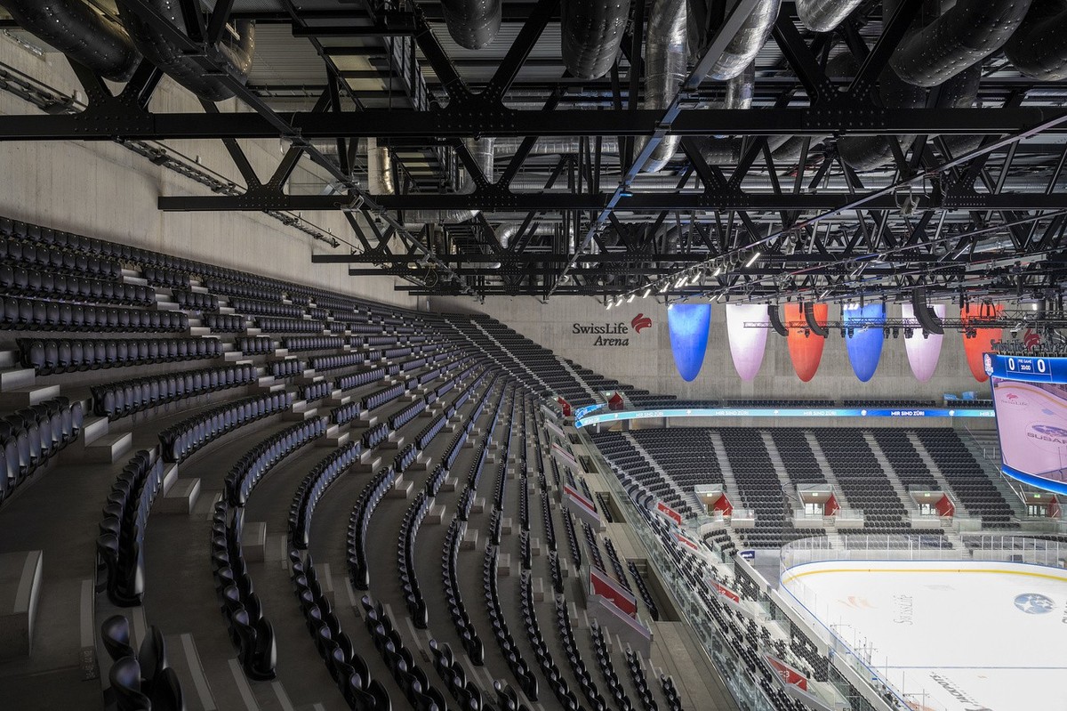 Blick in die Swiss Life Arena, das Stadion der ZSC Lions, fotografiert am Freitag, 14. Oktober 2022 in Zuerich. (KEYSTONE/Christian Beutler)