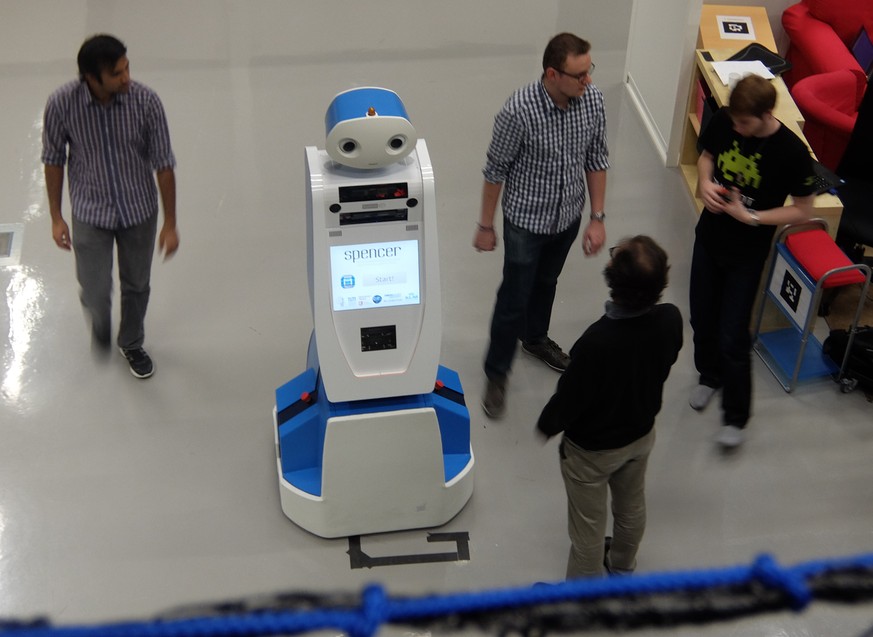 «Gestatten, Spencer.» Der Roboter ist diese Woche in Amsterdam im Einsatz.