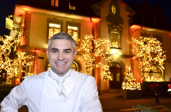 Benoît Violier vor seinem Restaurant in Crissier.