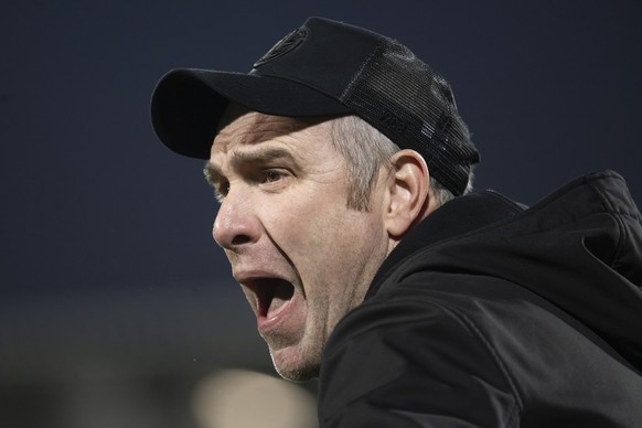 Trainer Mattia Croci-Torti (LUG), during the Super League soccer match between FC Lugano and Servette FC at the Cornaredo Stadium in Lugano, on Sunday, December 14, 2025. (KEYSTONE/Ti-Press/Pablo Gian ...