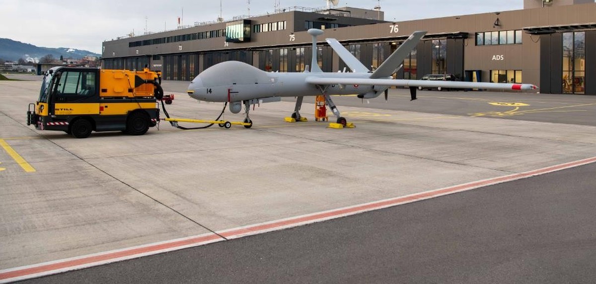 Drohne des Aufklärungsdrohnensystems 15 in Emmen.