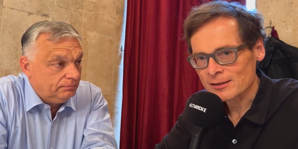 Viktor Orbán im Gespräch mit Roger Köppel.