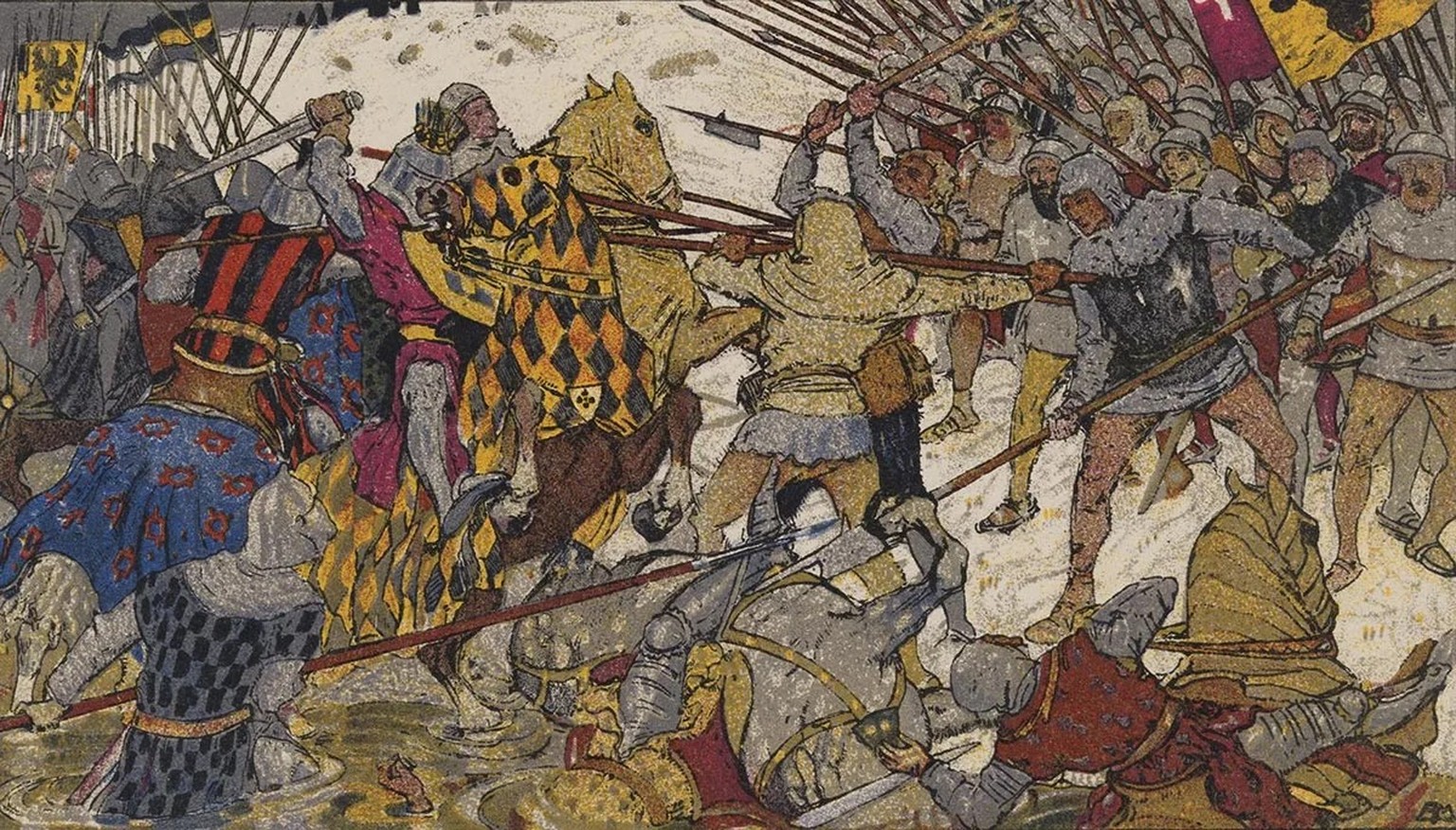 Das «auserwählte Volk der Eidgenossen» war für John Zubly immer im Recht. Auch hier in der Schlacht am Morgarten.
https://permalink.nationalmuseum.ch/100747077