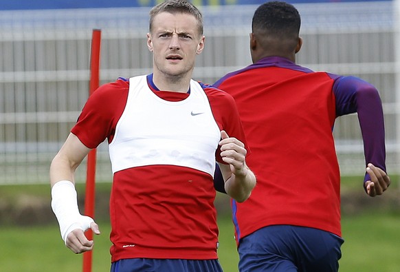 Jamie Vardy im Training der Engländer vor dem Spiel gegen die Slowakei.