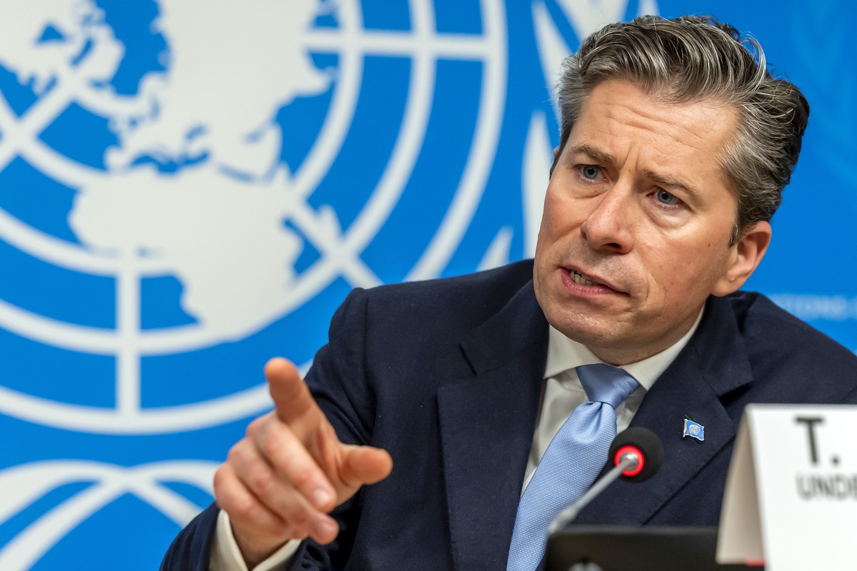 epa12811693 Tom Fletcher, Under-Secretary-General for Humanitarian Affairs and Emergency Relief Coordinator, gives an update on the hyper-prioritized plan of the 2026 Global Humanitarian Overview (GHO ...
