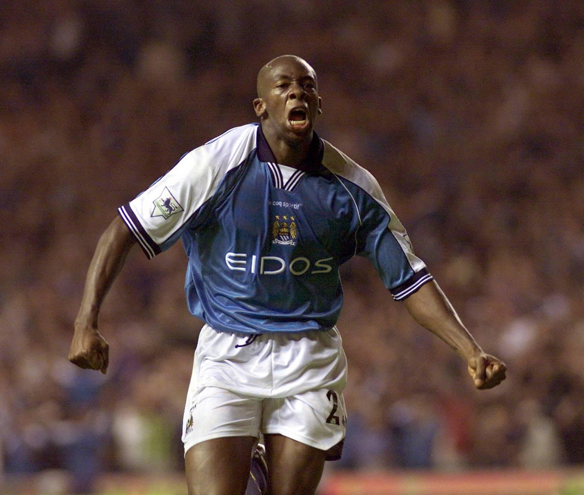 Bildnummer: 00240818 Datum: 22.08.2000 Copyright: imago/Geoff Martin
Paulo Wanchope (Manchester City) beim Torjubel; close, quer, Jubel, jubeln, Emotionen English Premier League 2000/2001, 1. Englisc ...