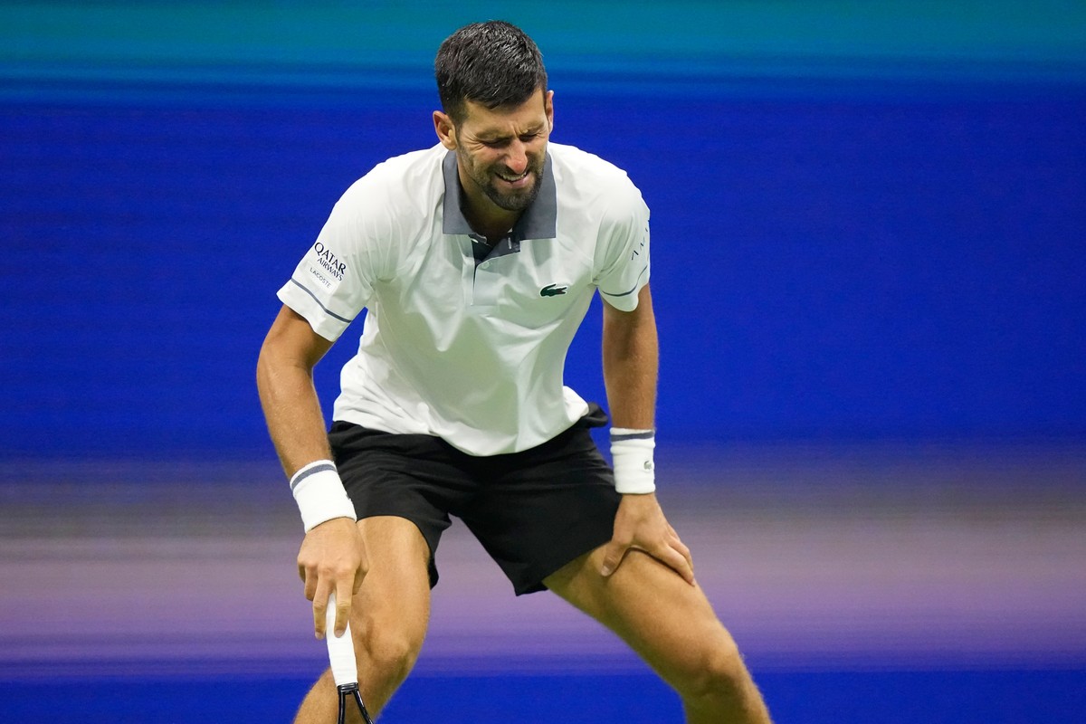 Novak Djokovic, of Serbia, reacts during the first round of the U.S. Open tennis championships against Mariano Navone, of Argentina, Sunday, Aug. 30, 2026, in New York. (AP Photo/Frank Franklin II)
No ...