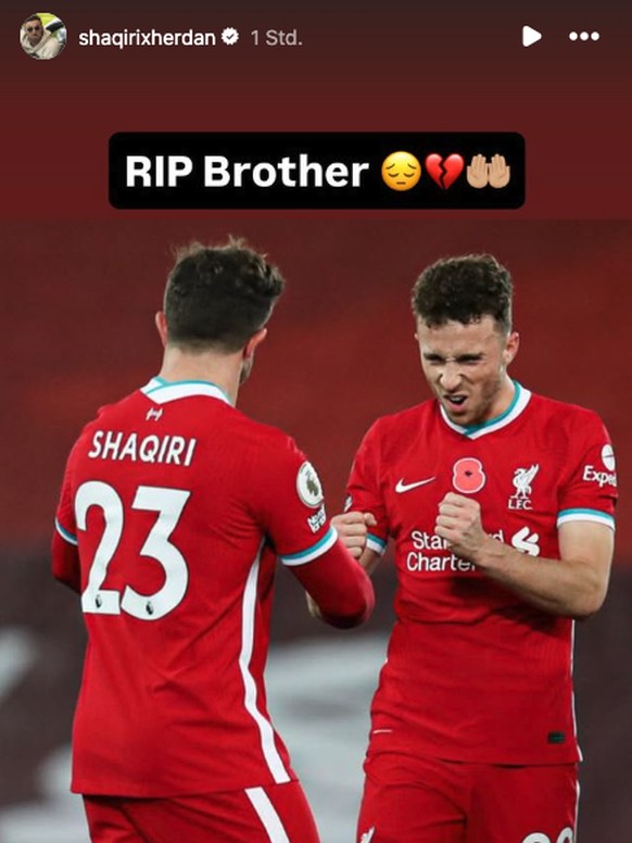 Xherdan Shaqiri trauert um Diogo Jota