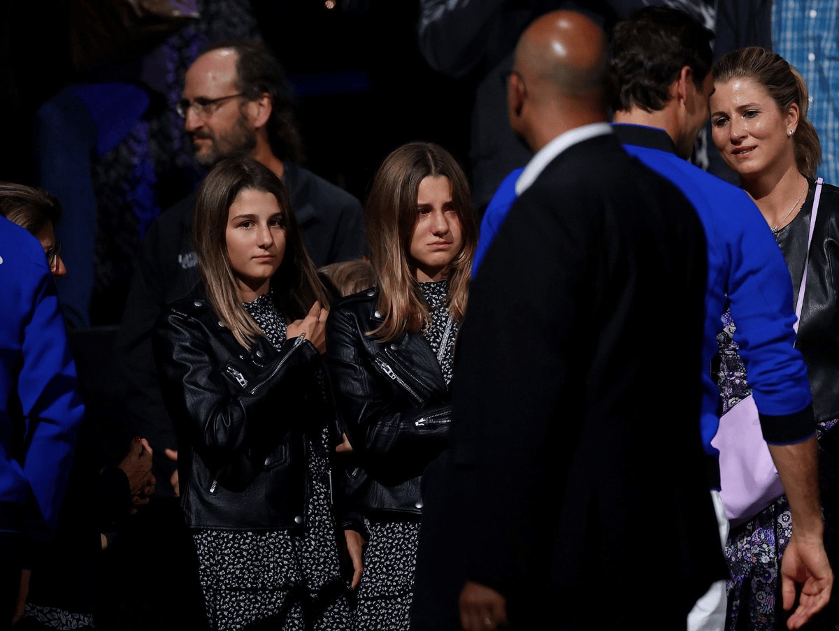 Federer en présence de ses filles