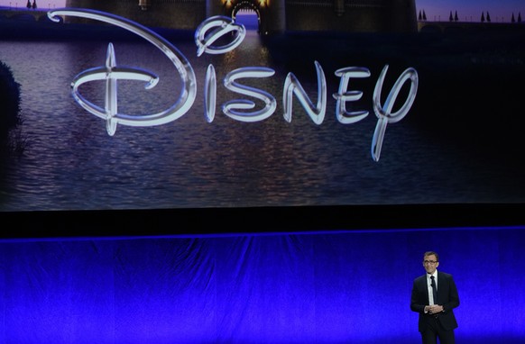 Tony Chambers, executive vice president of theatrical distribution for Walt Disney Studios, speaks from the stage during the Walt Disney Studios presentation at CinemaCon 2022 at Caesars Palace, Wedne ...