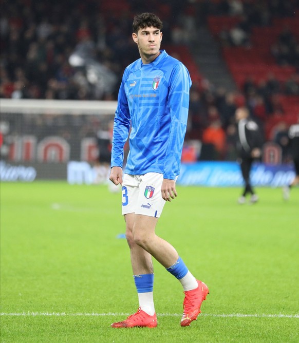 Alessandro Bastoni of Italy during the football friendly football game between the national teams of Albania and Italy, at Air Albania Stadium on 15 November 2022, Tirana, Albania. Photo Nderim Kaceli ...