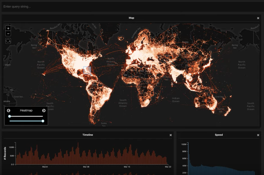 Über ein Datenvisualisierungs-Tool ist ersichtlich, wo Menschen in Bewegung sind.