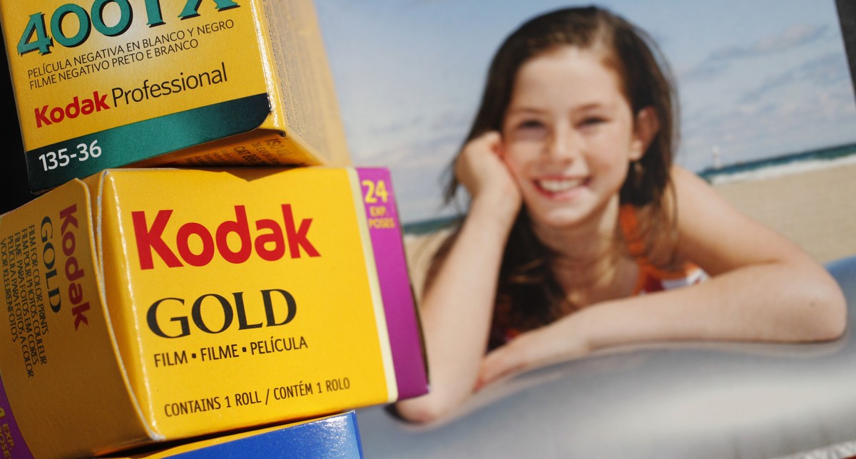 Boxes of Kodak 35mm film are shown against a box of Kodak inkjet paper for an illustration, Thursday, Jan. 5, 2012 in New York. An uncomfortable suspicion that an icon of American business may have no ...