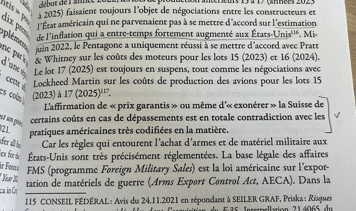 Le conseiller national Pierre-Alain Fridez (PS/JU) avait déjà argumenté contre l'acquisition du F-35 dans son livre «Le choix du F-35: erreur grossière ou scandale d'Etat».