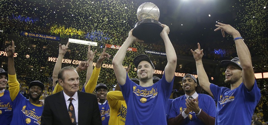 Die Spieler der Golden State Warriors haben allen Grund zum Jubeln.