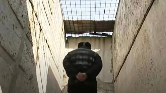 Alexej Nawalny im Teil des Gefängnisses, in dem er Ausgang haben durfte.