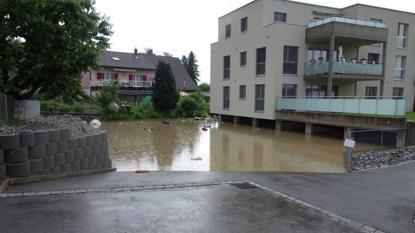 Überflutung in Lüchingen SG.