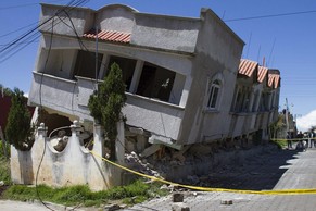 Ein zerstörtes Haus in&nbsp;San Marcos, Guatemala.