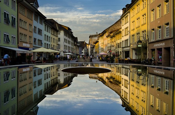 Die Steinberggasse in einem der drei Judd-Brunnen in Winterthur. Zehn Prozent der Altstadt ist im Besitz Stefaninis.