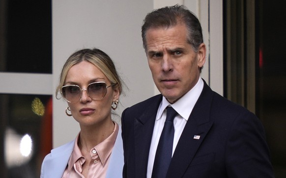Hunter Biden, accompanied by his wife, Melissa Cohen Biden, departs from federal court, Tuesday, June 4, 2024, in Wilmington, Del. (AP Photo/Matt Rourke)
Melissa Cohen Biden,Hunter Biden