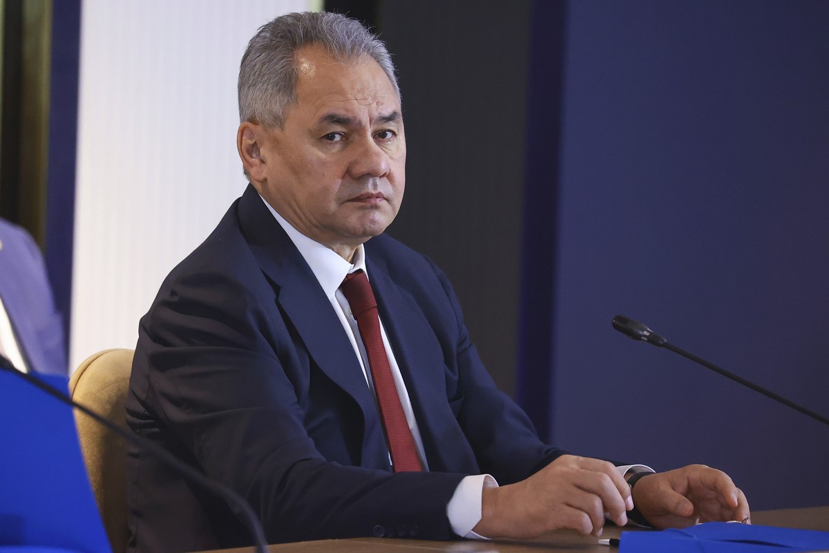 In this handout photo released by Russian Foreign Ministry Press Service, Russian Defense Minister Sergei Shoigu attends the talks on the sidelines of the Collective Security Council of the Collective ...