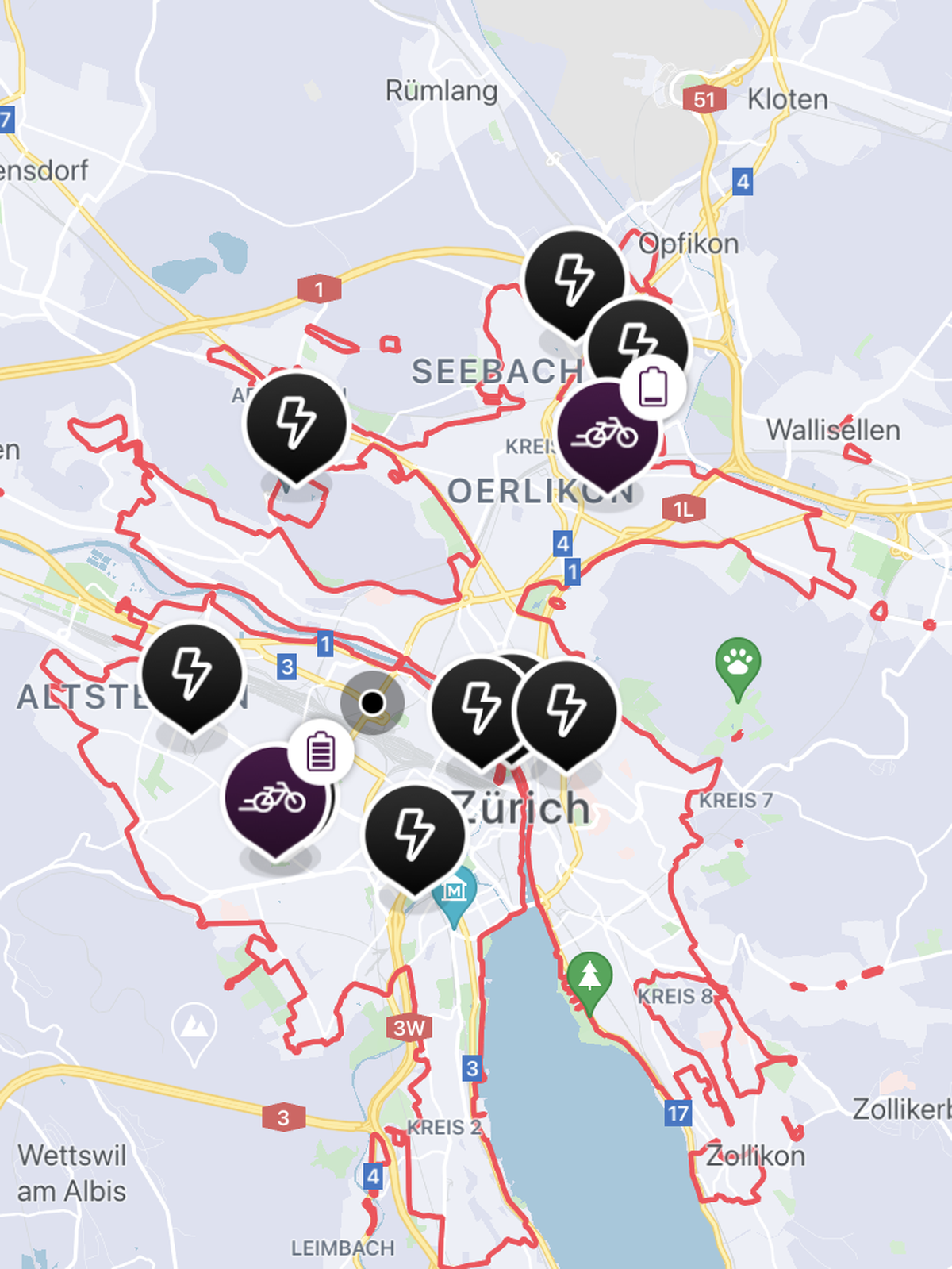 Praktisch alle Bond-Bikes sind aus der App verschwunden.