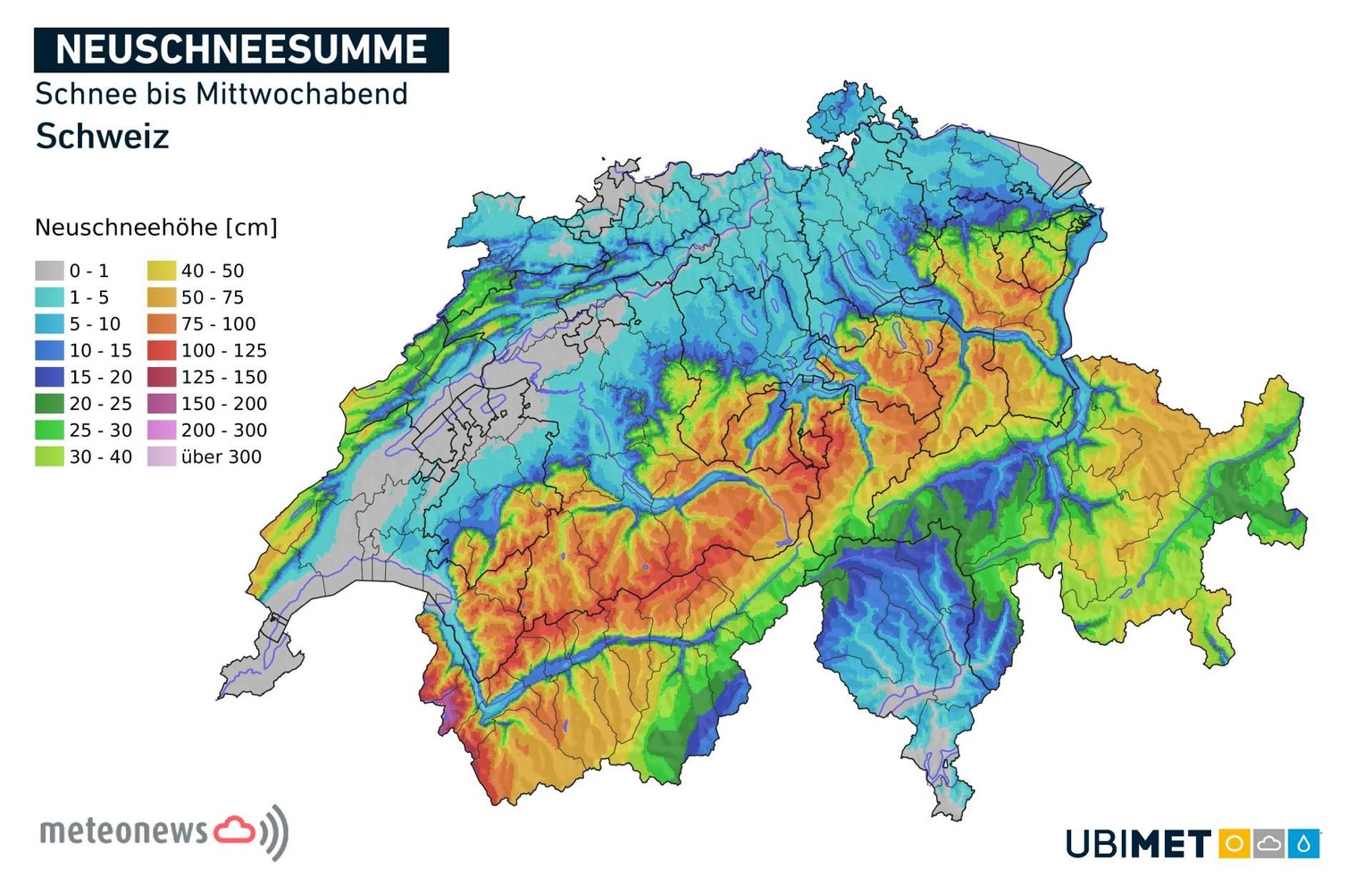 Schneefall in der Schweiz vom 24. bis 26. November 2025.