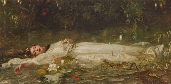 Und das ist die Vorlage: «Ophelia» von Friedrich Wilhelm Theodor Heyser (1857–1921) im Museum Wiesbaden.