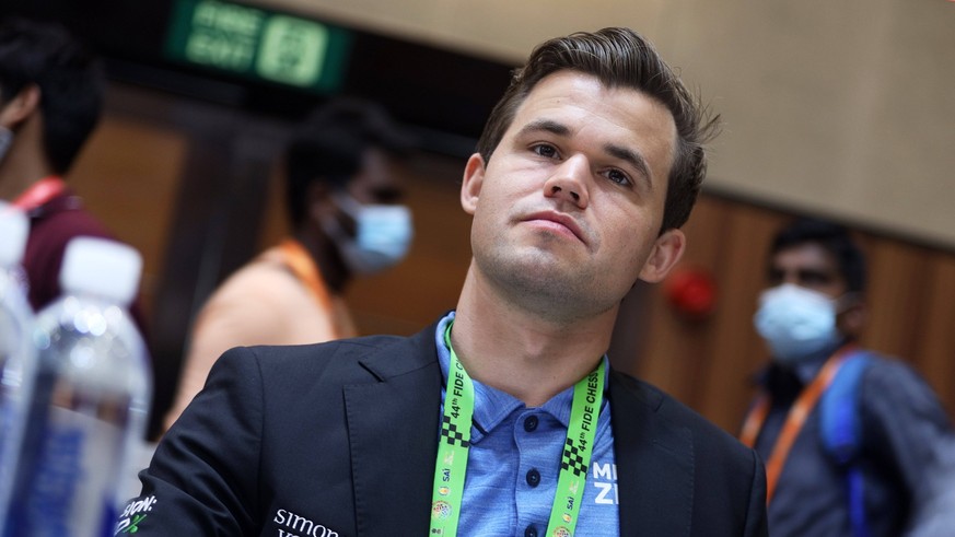 July 31, 2022, Chennai, Tamil Nadu, India: Grand Master Magnus Carlsen from Norway is seen during the round 3 of the 44th FIDE Chess Olympiad in Chennai. Chennai India - ZUMAl172 20220731_zip_l172_008 ...