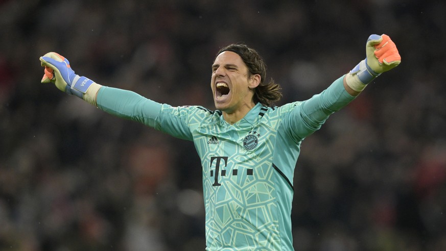 Bayern goalkeeper Jan Sommer reacts during the second leg of the Champions League round of 16 match between Bayern Munich and Paris Saint-Germain at the Allianz Arena in Munich, Germany, on Wednesday,...