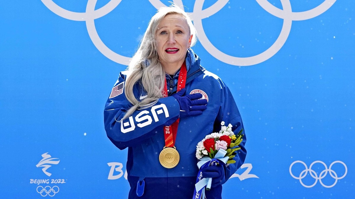 Olympics: Bobsleigh-Womens Monobob, Feb 14, 2022 Yanqing, China Kaillie Humphries USA in the women s monobob during the Beijing 2022 Olympic Winter games, Winterspiele,Spiele, Summer games at Yanqing  ...