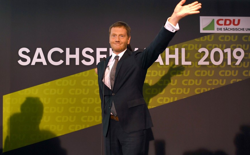CDU-Ministerpräsident Michael Kretschmer schaut nach der Wahl nicht sonderlich glücklich aus der Wäsche
