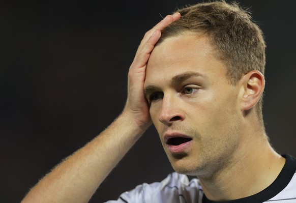 epa09572388 (FILE) - Germany&#039;s Joshua Kimmich reacts during the FIFA World Cup 2022 qualifying soccer match between North Macedonia and Germany in Skopje, Republic of North Macedonia, 11 October  ...