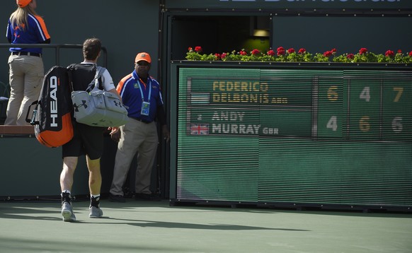 Der Argentinier Federico Delbonis erwies sich als zu grosse Hürde für Andy Murray.