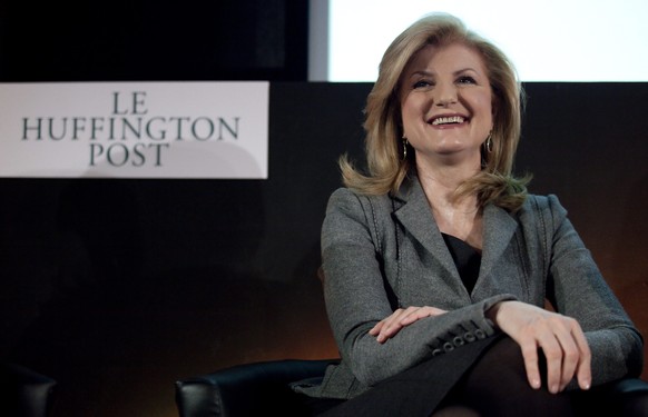 epa05473487 (FILE) A file photo dated 23 January 2012 of then President and Editor-in-Chief of The Huffington Post Media Group, Arianna Huffington at a news conference for the launch of the French ver ...