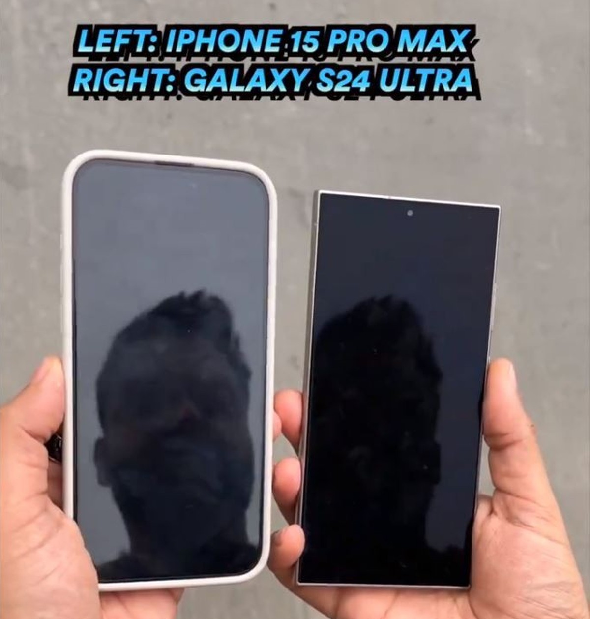 Links das iPhone 15 Pro Max, rechts das Galaxy S24 Ultra.