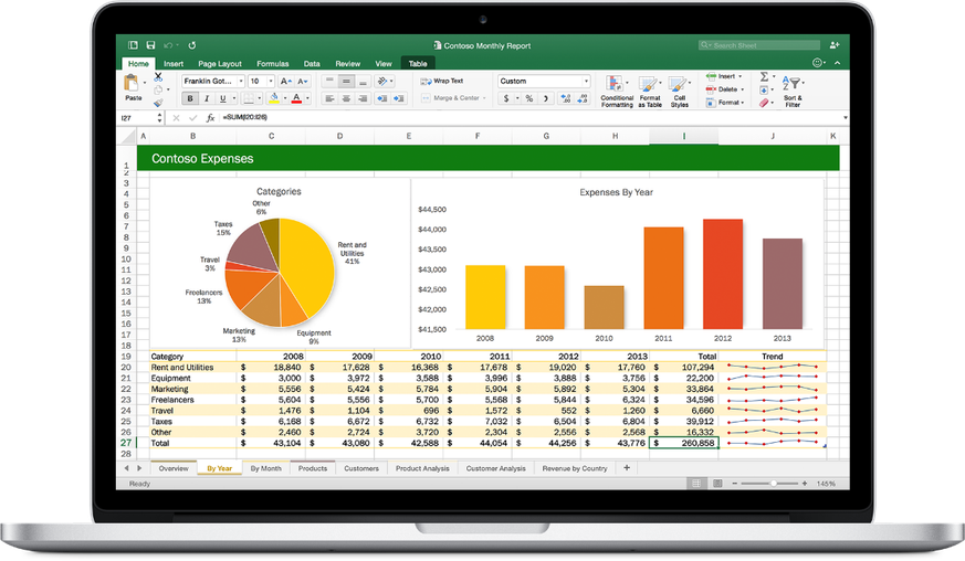 So sieht die neue Version des Tabellenkalkulations-Programms Excel aus.