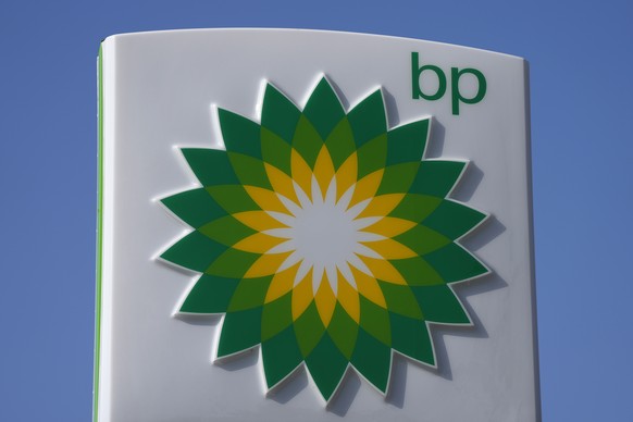 FILE - A BP logo is seen at a petrol station in London, Tuesday, March 8, 2022. BP posted its highest quarterly profit in more than a decade thanks to surging oil and gas prices, in an earnings report ...