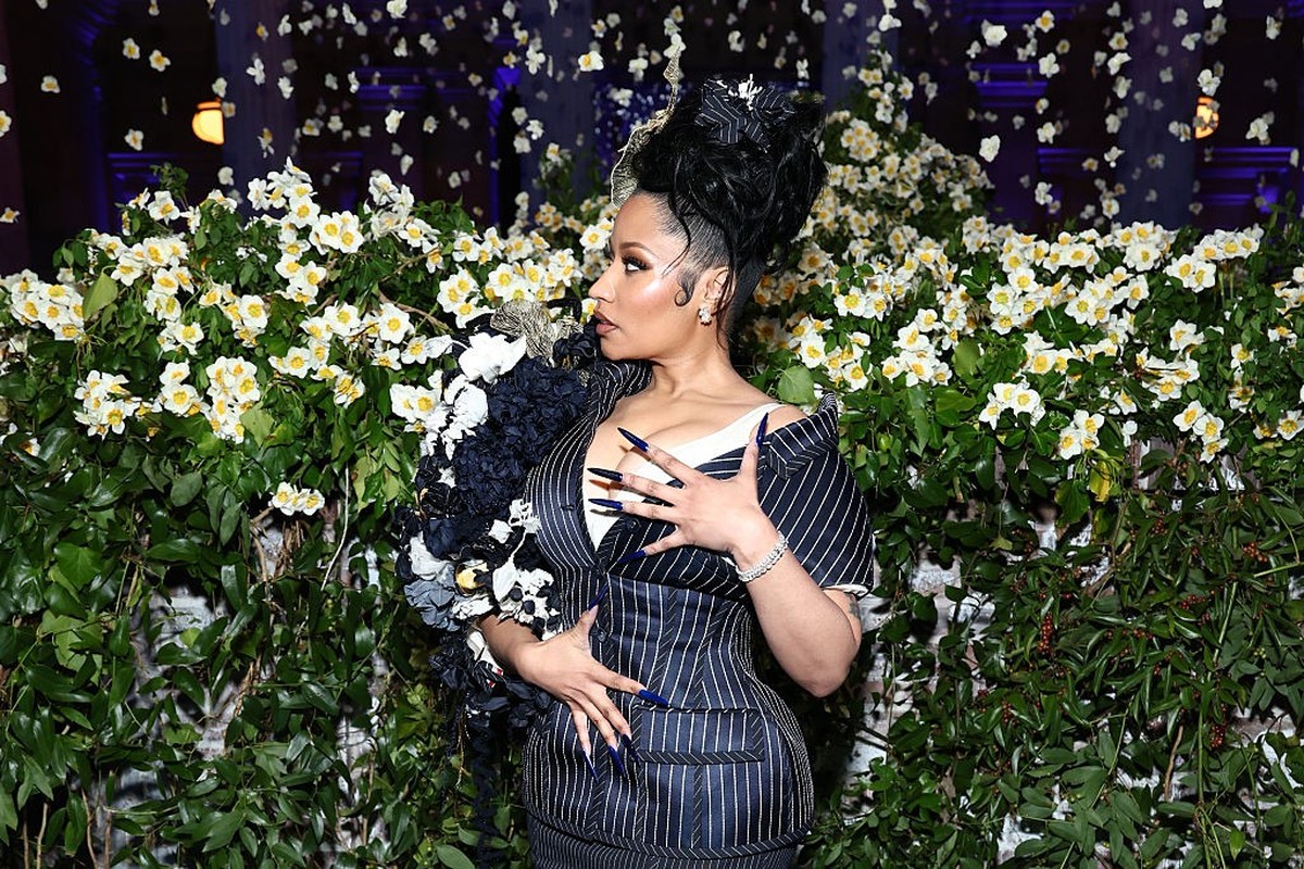 NEW YORK, NEW YORK - MAY 05: (Exclusive Coverage) Nicki Minaj attends The 2025 Met Gala Celebrating "Superfine: Tailoring Black Style" at Metropolitan Museum of Art on May 05, 2025 in New Yo ...