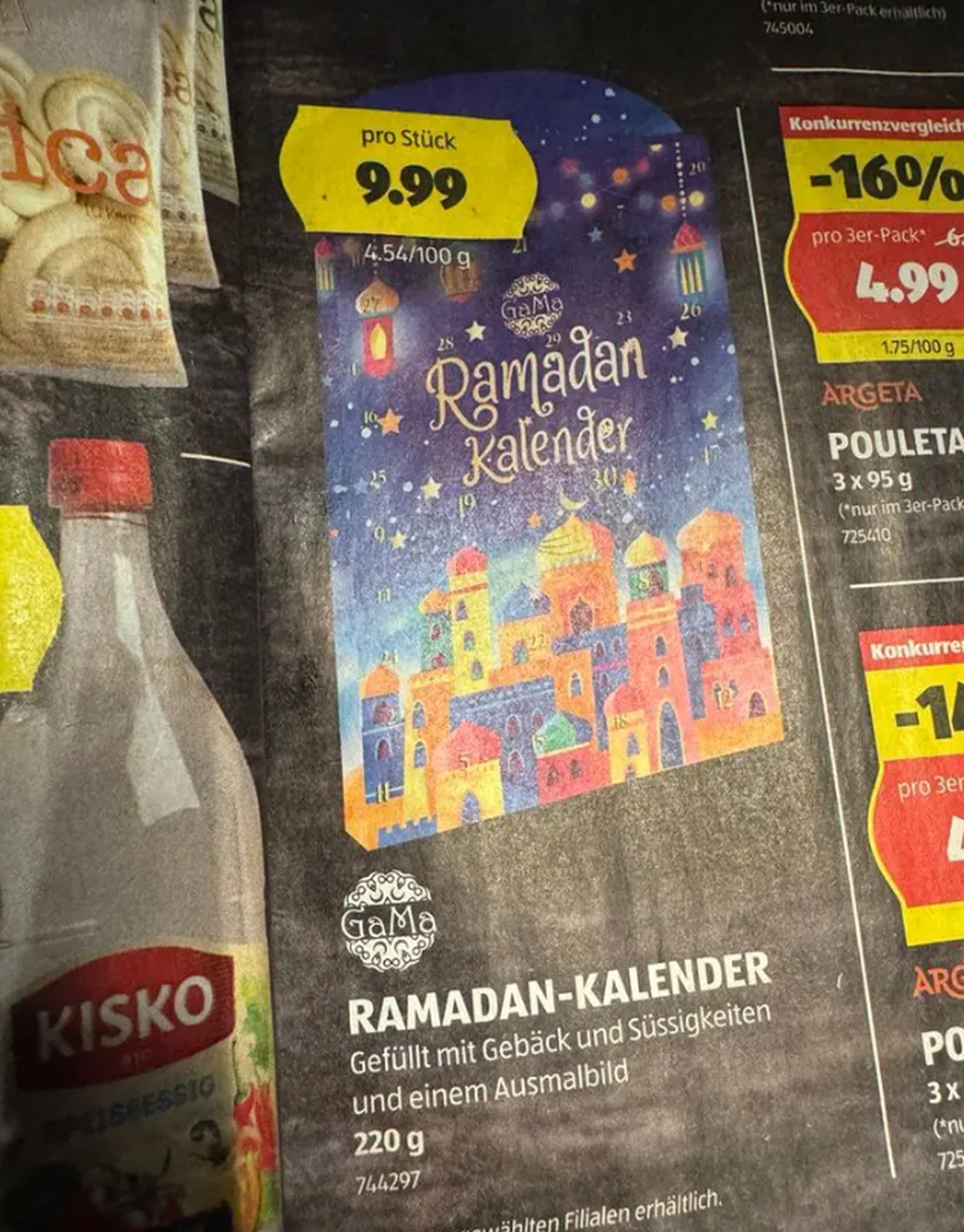 Aldi wirbt in seiner Wochenbroschüre für einen Ramadan-Kalender.