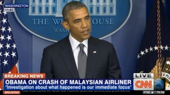 Präsident Obama bei seiner Erklärung.