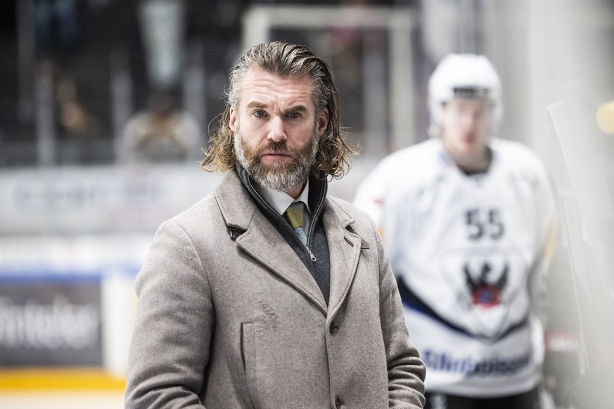 Fribourg&#039;s Head Coach Christian Dube, during the preliminary round game of National League 2022/23 between HC Lugano and HC Fribourg-Gotteron at the Corner Arena in Lugano, Tuesday, January, 31,  ...