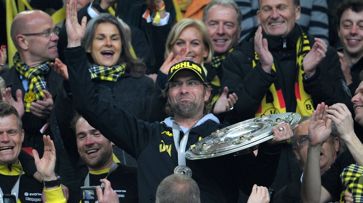 Bildnummer: 10518947 Datum: 05.05.2012 Copyright: imago/Team 2
05-05-2012, Fussball, Saison 2011-2012, 1. Bundesliga, 34. Spieltag, Borussia Dortmund (BVB) - Deutscher Meister 2011/2012; Trainer Jürge ...