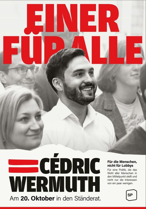 Das neue Wahlplakat von Cédric Wermuth.