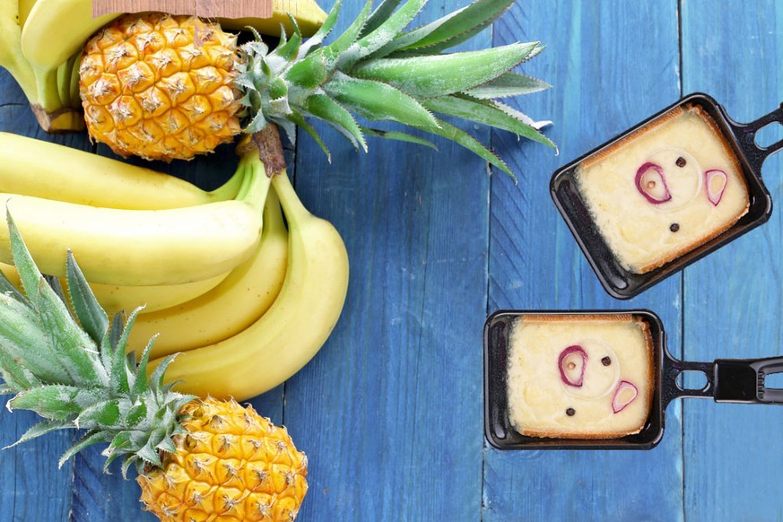 Für die Exoten unter euch: Bananen-Ananas-Raclette.