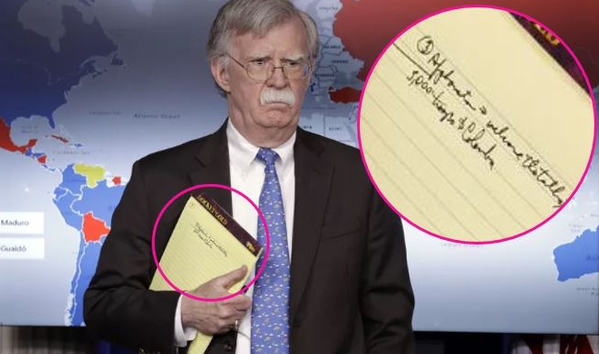 US-Militäreinsatz in Venezuela? Oder: Warum man vertrauliche Notizen besser verdeckt