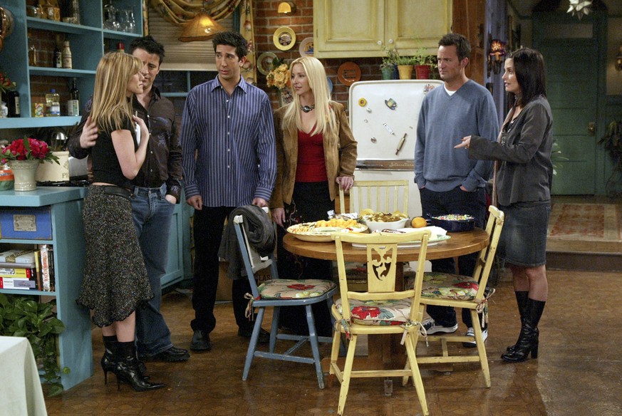 Von links nach rechts: Rachel, Joey, Ross, Phoebe, Chandler und Monica.