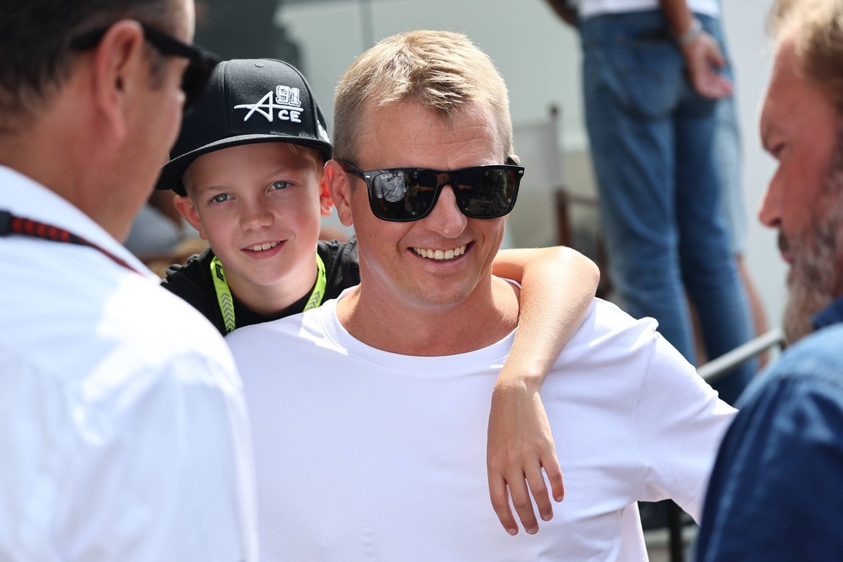 F1 Italian Grand Prix 2024 Practice 3 Robin Raikkonen and Kimi Raikkonen during third practice ahead of the Formula 1 Italian Grand Prix at Autodromo Nazionale di Monza in Monza, Italy on August 31, 2 ...