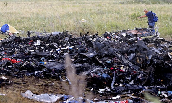 Das Wrack der MH17.