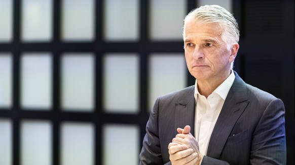 KEYPIX - Sergio P. Ermotti, Group Chief Executive Officer of Swiss bank UBS speaks during a delegates&#039; meeting of the FDP party of the Canton of Zurich on Tuesday April 8, 2025 in Zurich, Switzer ...